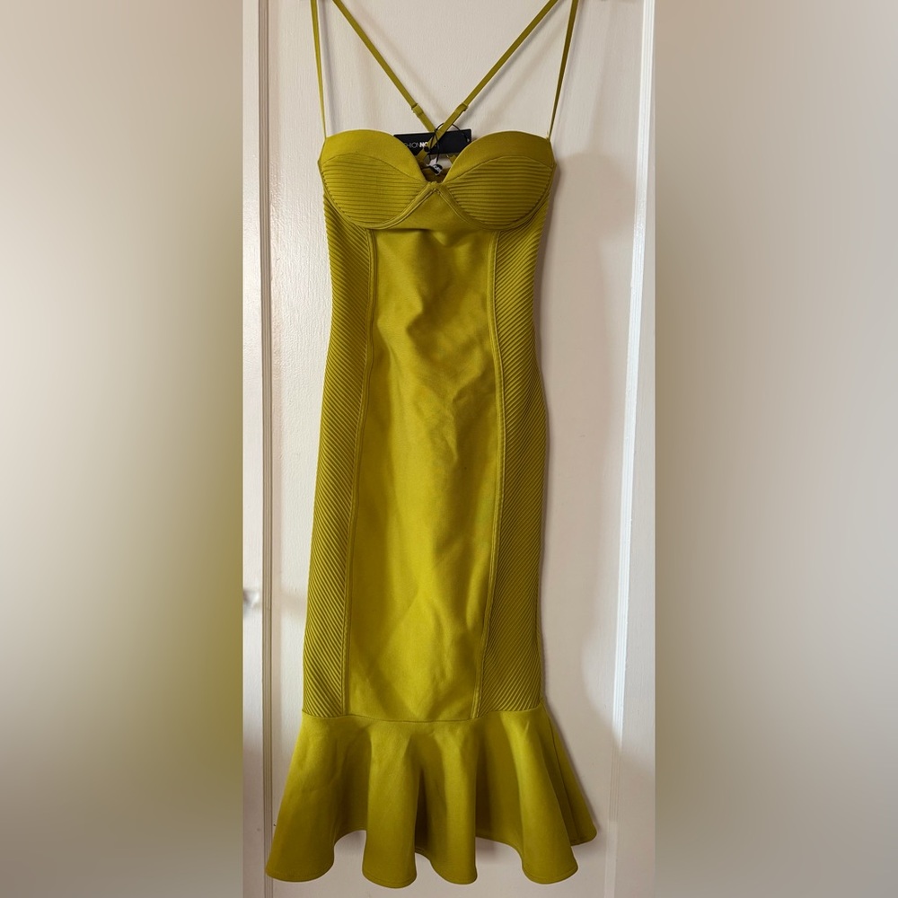 Fashion Nova Olive Green Dress